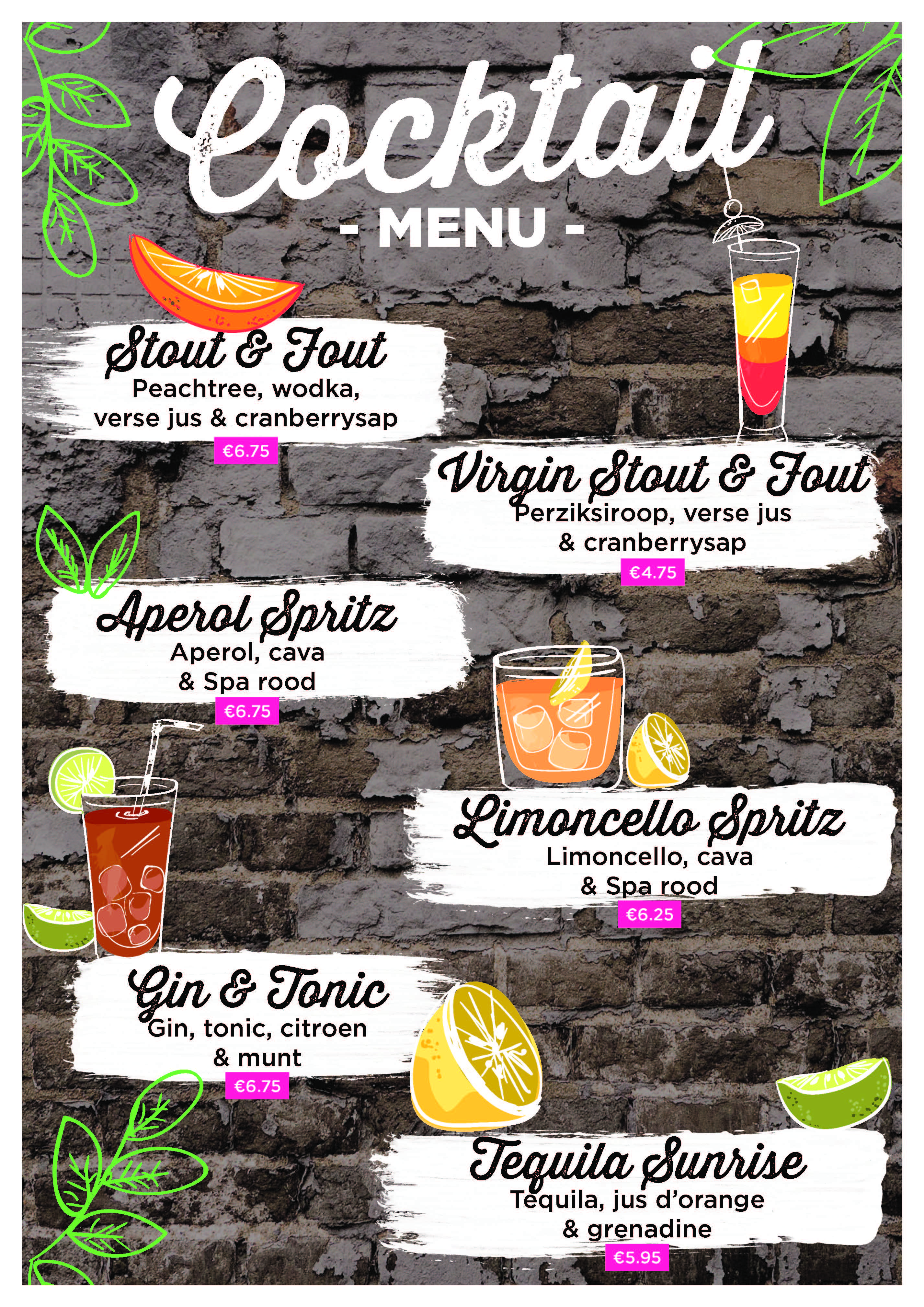 Borrel Cocktailkaart 2021 da kepello 2021 Pagina 2